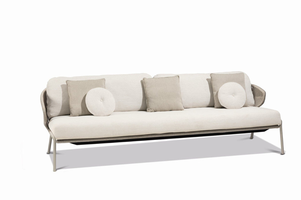 Manutti Radoc Radius Canapé 3-Seater, coussins en sus Flint SF13 - Rope Pepper M514 4,5mm (1R04)