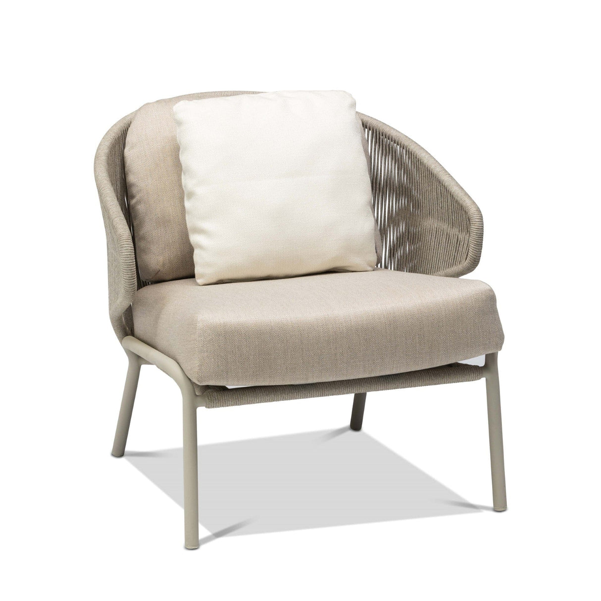 Manutti Radoc Radius Fauteuil club 1-Seater, coussin en sus Flint SF13 - Rope Pepper M514 4,5mm (1R04)