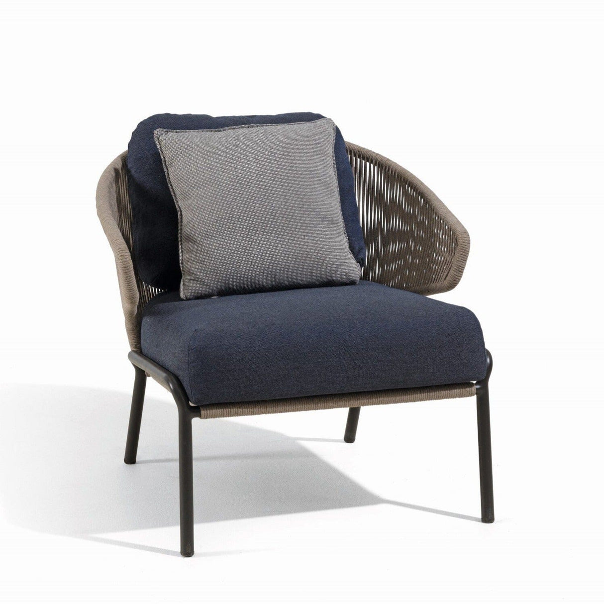 Manutti Radoc Radius Fauteuil club 1-Seater, coussin en sus Lava SF10 - Rope Bronze 4,5mm (1R01)