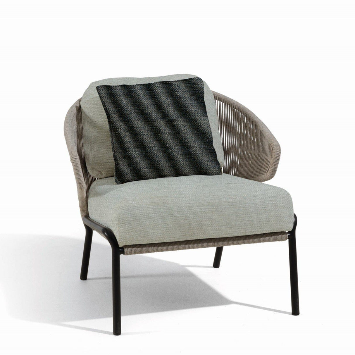 Manutti Radoc Radius Fauteuil club 1-Seater, coussin en sus Lava SF10 - Rope silver 4,5mm (1R02)