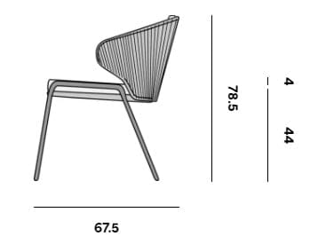 Manutti Radoc Radius Fauteuil repas, coussins en sus