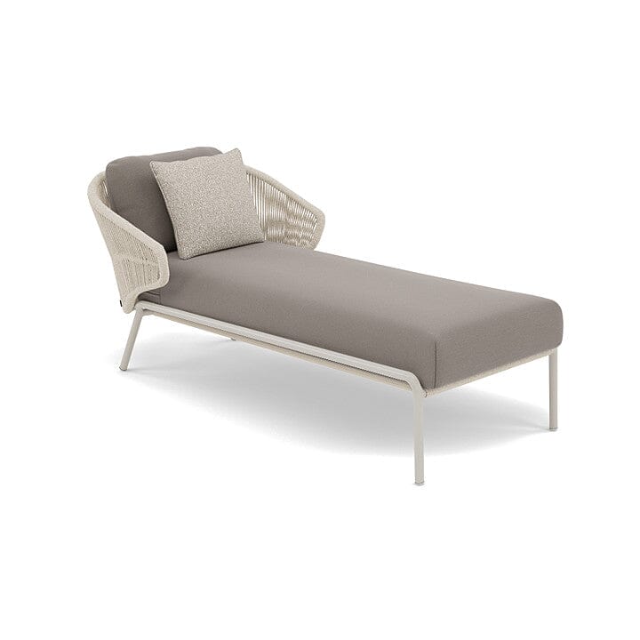 Manutti Radoc Radius Lounger, chaise longue méridienne, coussins en sus Flint SF13 - Rope Pepper M514 4,5mm (1R04)