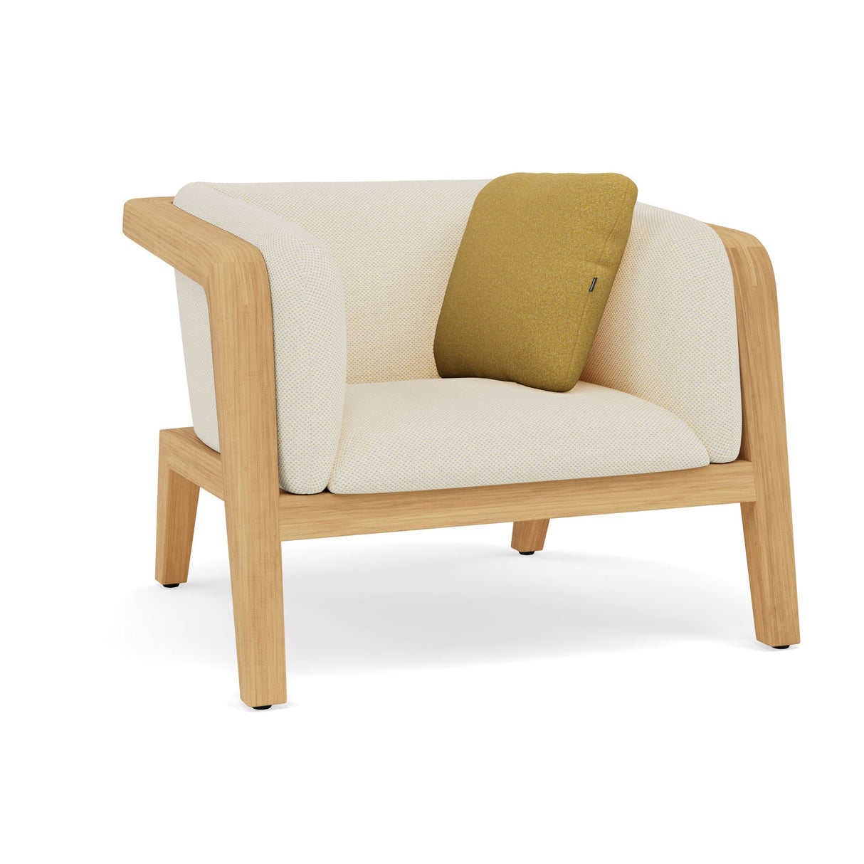 Manutti Sunrise Fauteuil club 1-Seater, coussins en sus Teak Brushed (HFTB)