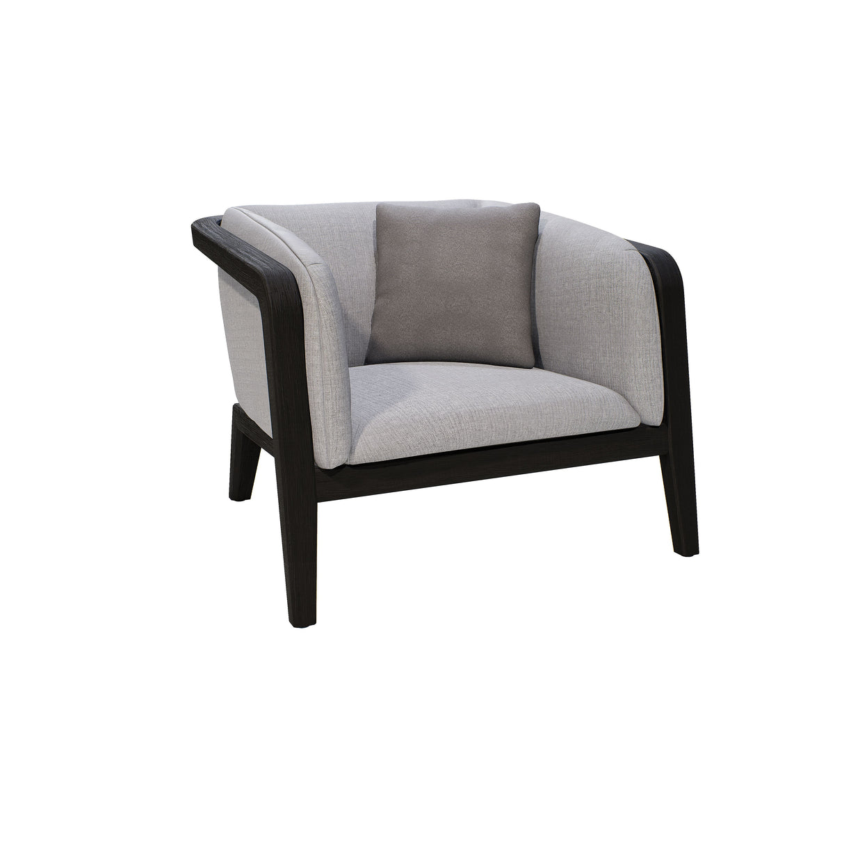 Manutti Sunrise Fauteuil club 1-Seater, coussins en sus Teak Scuro (HFTS)