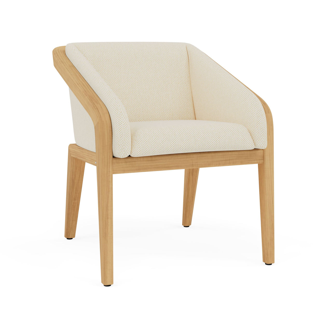 Manutti Sunrise Fauteuil repas, coussins en sus Teak Brushed (HFTB)