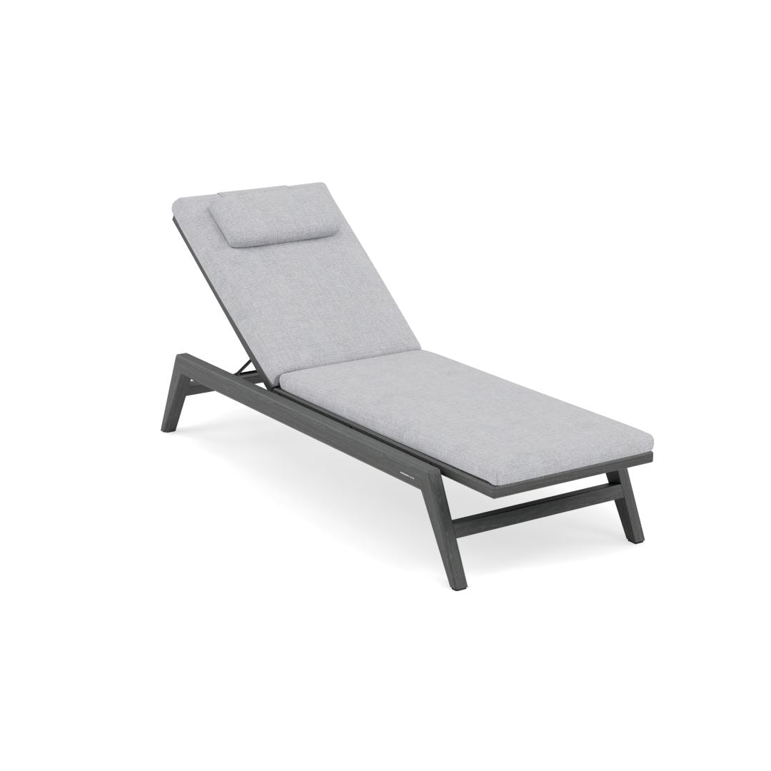 Manutti Sunrise Lounger Teak sans accoudoirs, coussins en sus Teak Scuro (HFTS)
