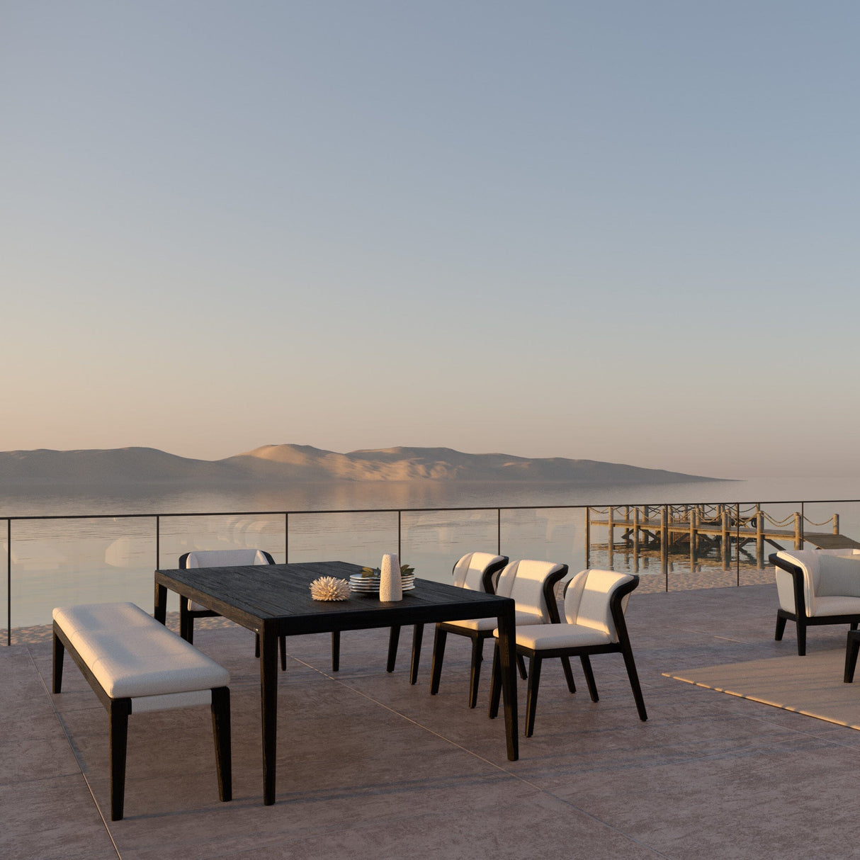 Manutti Sunrise Table 285x110cm D 75h Hauteur: 75cm