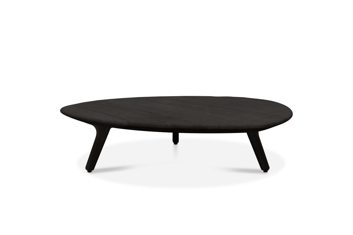 Manutti Torsa Organic Table basse Ø100cm Hauteur: 24cm Teak nero