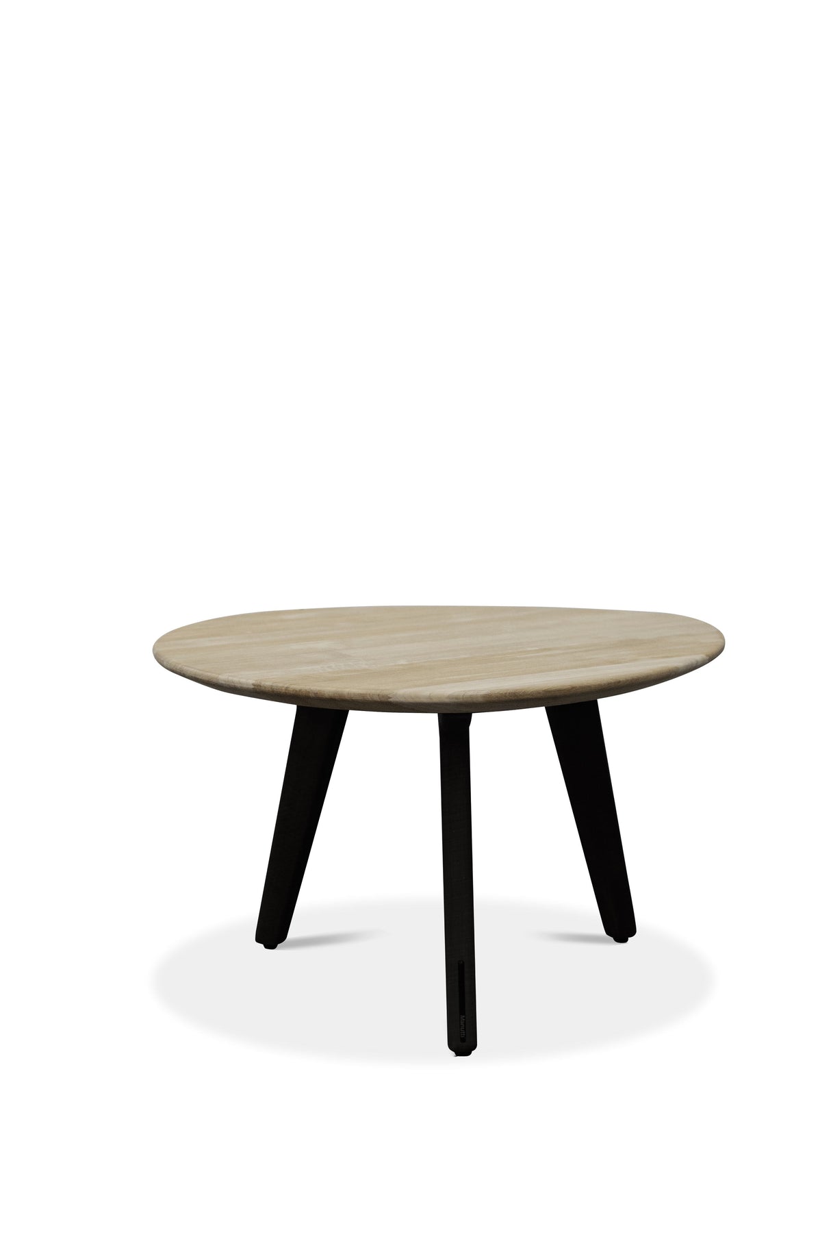 Manutti Torsa Organic Table basse Ø60cm Hauteur: 35cm Piètement Teak nero + Plateau Teak natural
