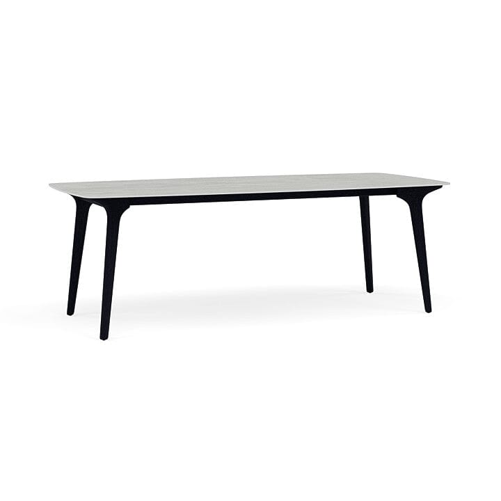 Manutti Torsa Table 264x118cm M 90h Hauteur: 90cm Teak nero Céramique Concrete 12mm (5K68)