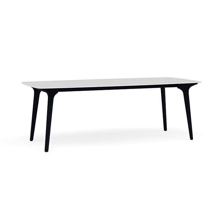 Manutti Torsa Table 264x118cm M 90h Hauteur: 90cm Teak nero Céramique Perla 12mm (5K66)