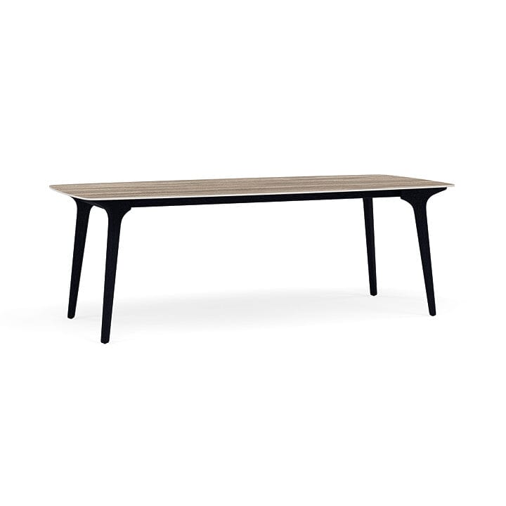 Manutti Torsa Table 264x118cm M 90h Hauteur: 90cm Teak nero Céramique Travertin 12mm (5K54)