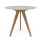 Manutti Torsa Table ø100cm M 90h Hauteur: 90cm Teak natural Céramique Concrete 12mm (5K68) 