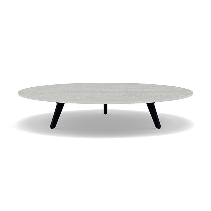 Manutti Torsa Table ø125cm A 25h Hauteur: 25cm Teak nero Céramique Concrete 12mm (5K68)