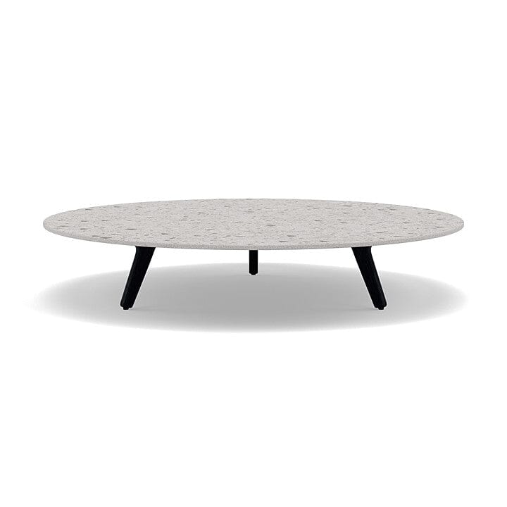 Manutti Torsa Table ø125cm A 25h Hauteur: 25cm Teak nero Céramique Fossil 12mm (5K53)