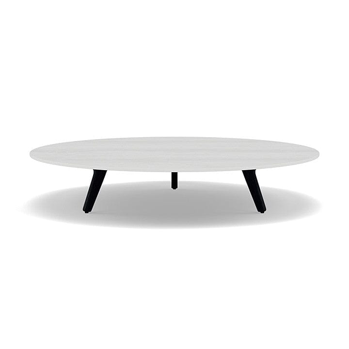 Manutti Torsa Table ø125cm A 25h Hauteur: 25cm Teak nero Céramique Perla 12mm (5K66)