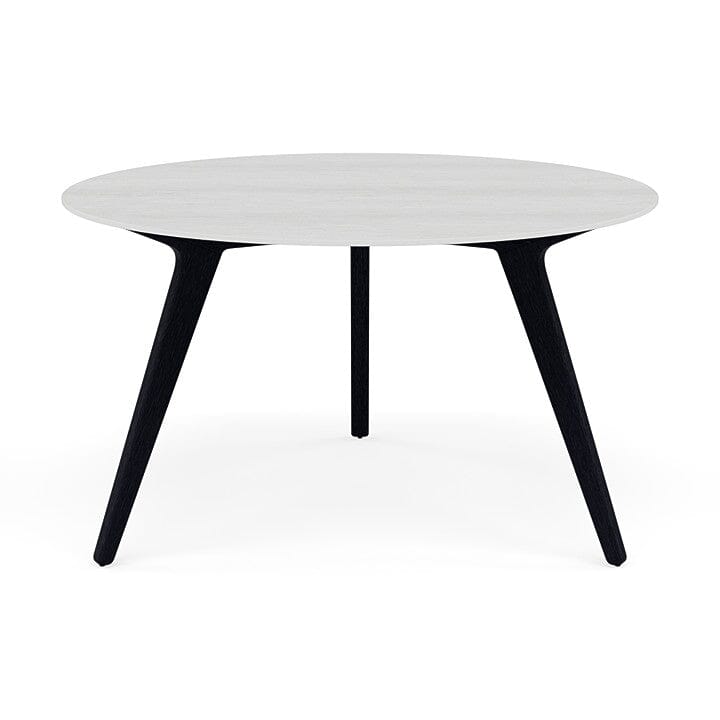 Manutti Torsa Table ø125cm D 75h Hauteur: 75cm Teak nero Céramique Perla 12mm (5K66)