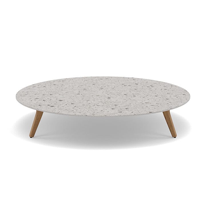 Manutti Torsa Table ø148cm A 30h Hauteur: 30cm Teak natural Céramique Fossil 12mm (5K53)