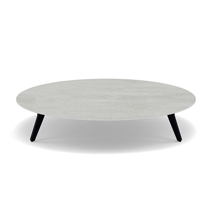 Manutti Torsa Table ø148cm A 30h Hauteur: 30cm Teak nero Céramique Concrete 12mm (5K68)