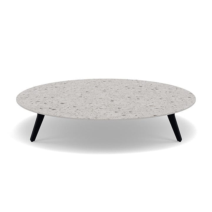Manutti Torsa Table ø148cm A 30h Hauteur: 30cm Teak nero Céramique Fossil 12mm (5K53)