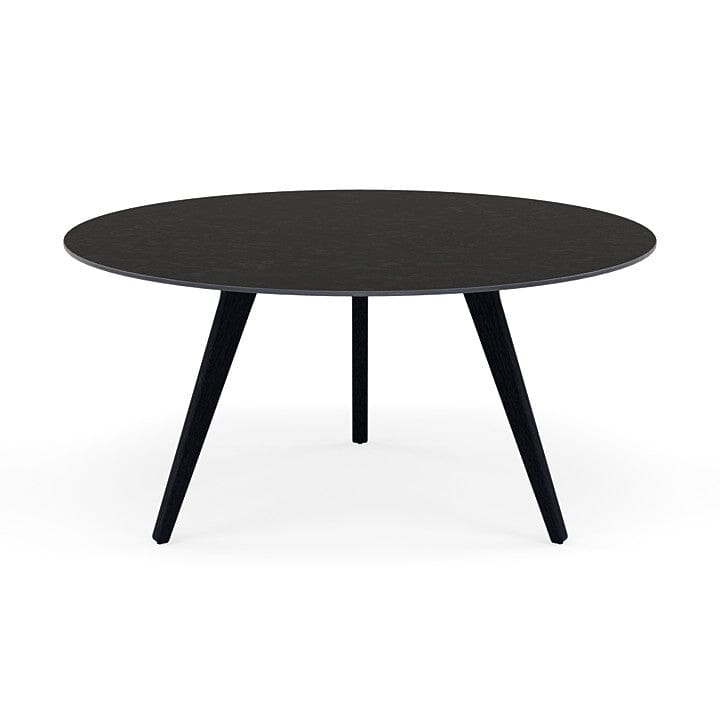 Manutti Torsa Table ø148cm D 75h Hauteur: 75cm Teak nero Céramique Basalt Black 12mm (5K67)