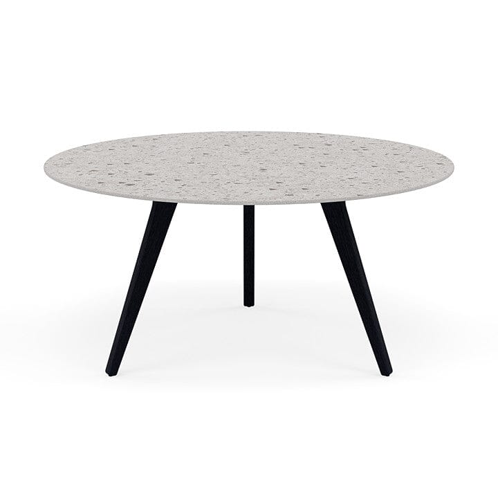 Manutti Torsa Table ø148cm D 75h Hauteur: 75cm Teak nero Céramique Fossil 12mm (5K53)