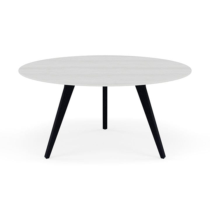 Manutti Torsa Table ø148cm D 75h Hauteur: 75cm Teak nero Céramique Perla 12mm (5K66)