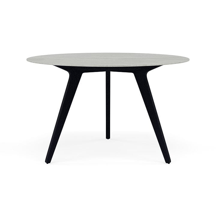 Manutti Torsa Table ø148cm M 90h Hauteur: 90cm Teak nero Céramique Concrete 12mm (5K68)