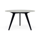 Manutti Torsa Table ø148cm M 90h Hauteur: 90cm Teak nero Céramique Concrete 12mm (5K68) 