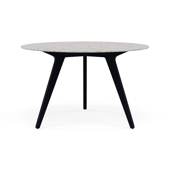 Manutti Torsa Table ø148cm M 90h Hauteur: 90cm Teak nero Céramique Fossil 12mm (5K53)