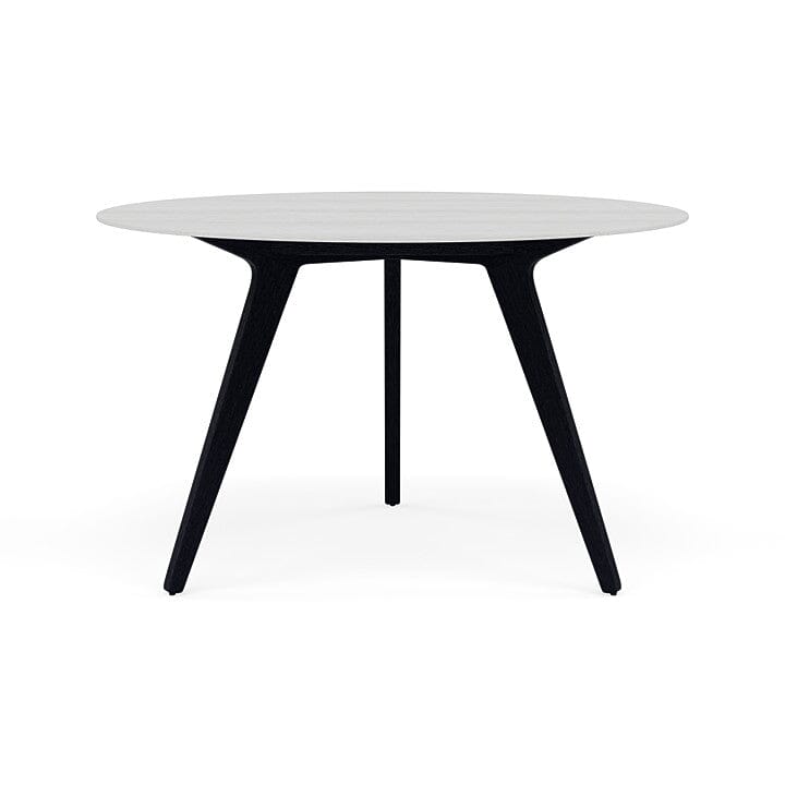 Manutti Torsa Table ø148cm M 90h Hauteur: 90cm Teak nero Céramique Perla 12mm (5K66)