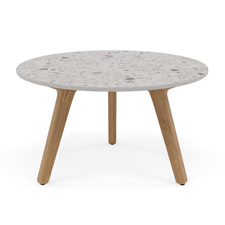 Manutti Torsa Table ø60cm S 35h Hauteur: 35cm Teak natural Céramique Fossil 12mm (5K53)
