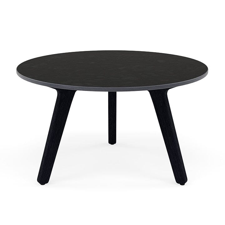 Manutti Torsa Table ø60cm S 35h Hauteur: 35cm Teak nero Céramique Basalt Black 12mm (5K67)