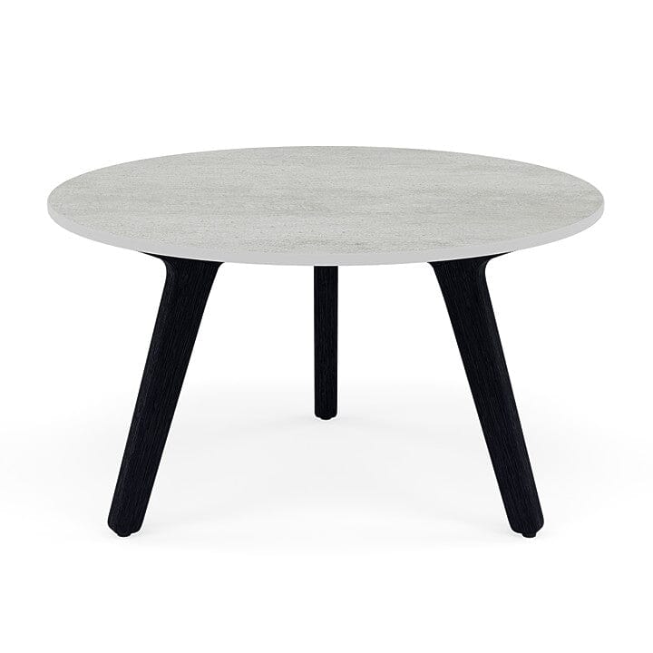 Manutti Torsa Table ø60cm S 35h Hauteur: 35cm Teak nero Céramique Concrete 12mm (5K68)