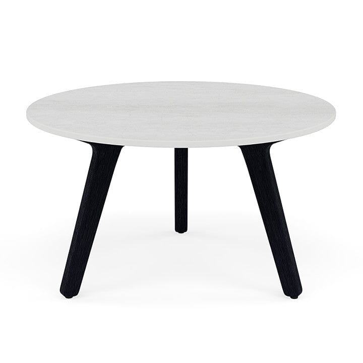 Manutti Torsa Table ø60cm S 35h Hauteur: 35cm Teak nero Céramique Perla 12mm (5K66)