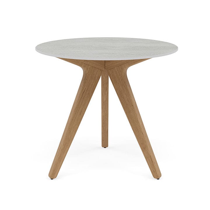 Manutti Torsa Table ø80cm M 90h Hauteur: 90cm Teak natural Céramique Concrete 12mm (5K68)