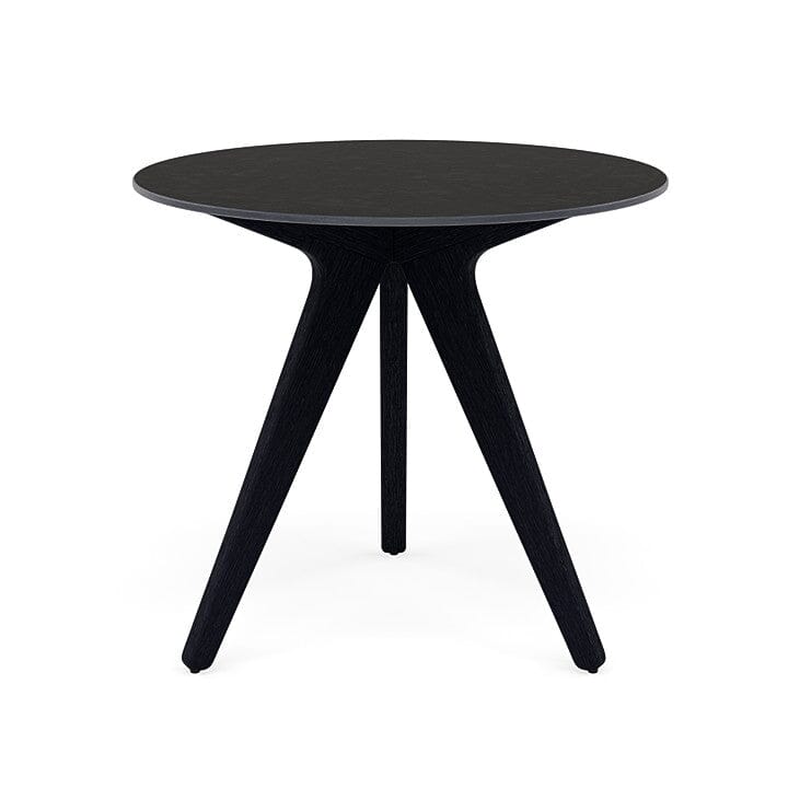 Manutti Torsa Table ø80cm M 90h Hauteur: 90cm Teak nero Céramique Basalt Black 12mm (5K67)