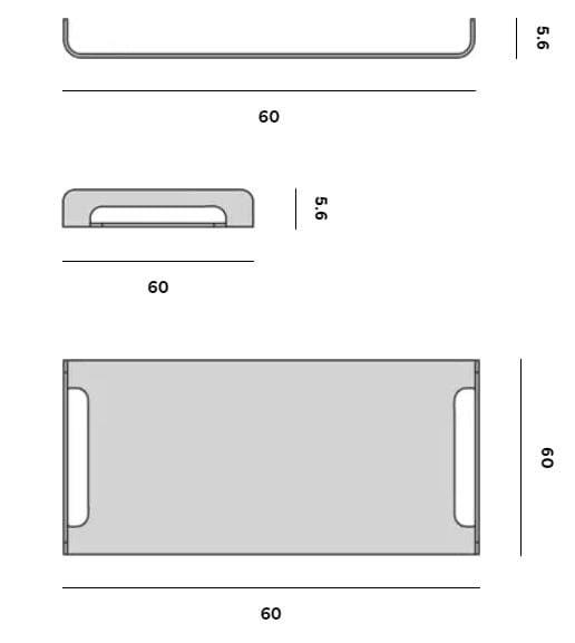 Manutti Tray 60x28cm