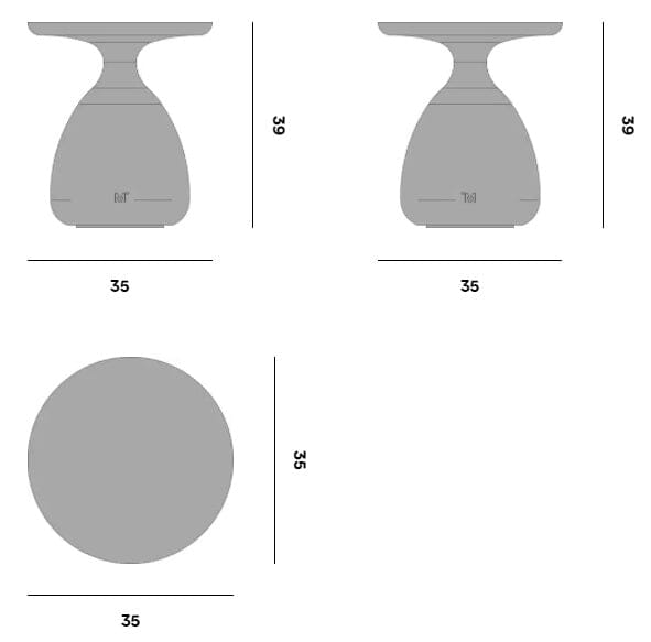 Manutti Tsuki Side Table ø40cm Hauteur: 45cm