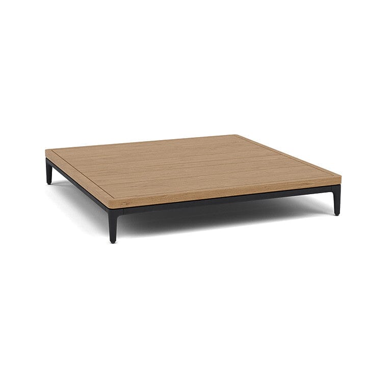 Manutti Zendo Sense Coffee Table 96x96cm H:15cm Lava AF10 Teak Slates 2H43