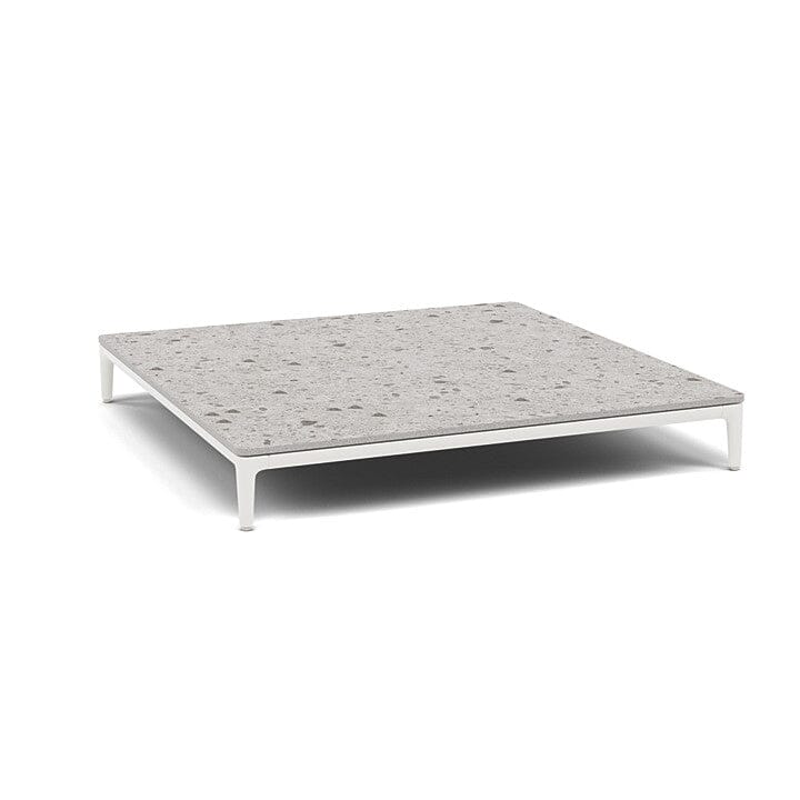 Manutti Zendo Sense Coffee Table 96x96cm H:15cm White AF08 Ceramic Fossil 12mm 5K53