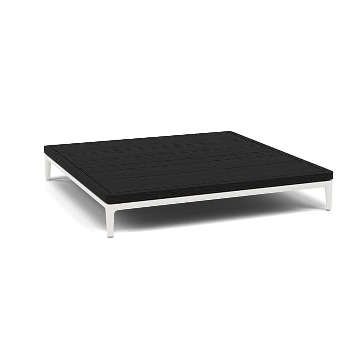 Manutti Zendo Sense Coffee Table 96x96cm H:15cm White AF08 Teak Scuro 2H37