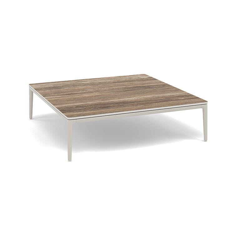Manutti Zendo Sense Outdoor Coffee Table 96x96cm H:25cm Flint AF13 Ceramic Travertin 12mm 5K54