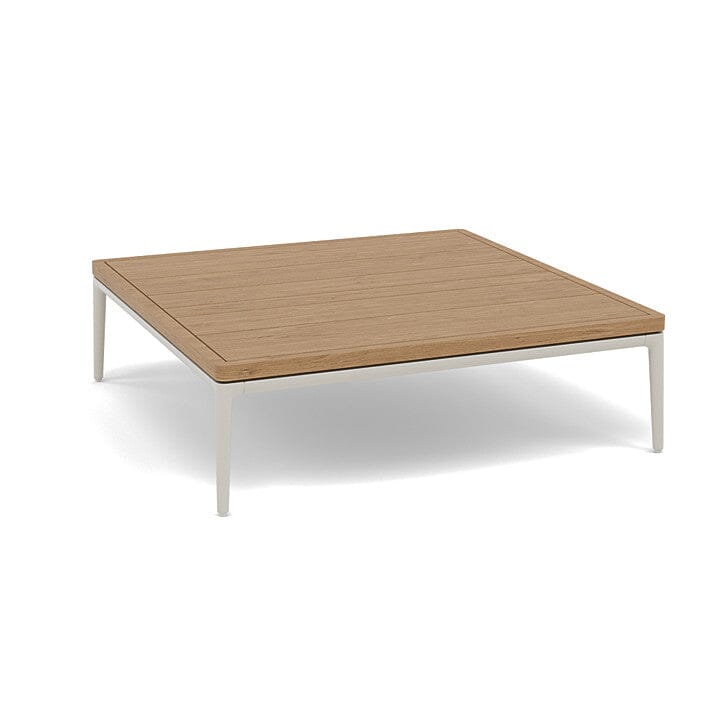 Manutti Zendo Sense Outdoor Coffee Table 96x96cm H:25cm Flint AF13 Teak Slates 2H43