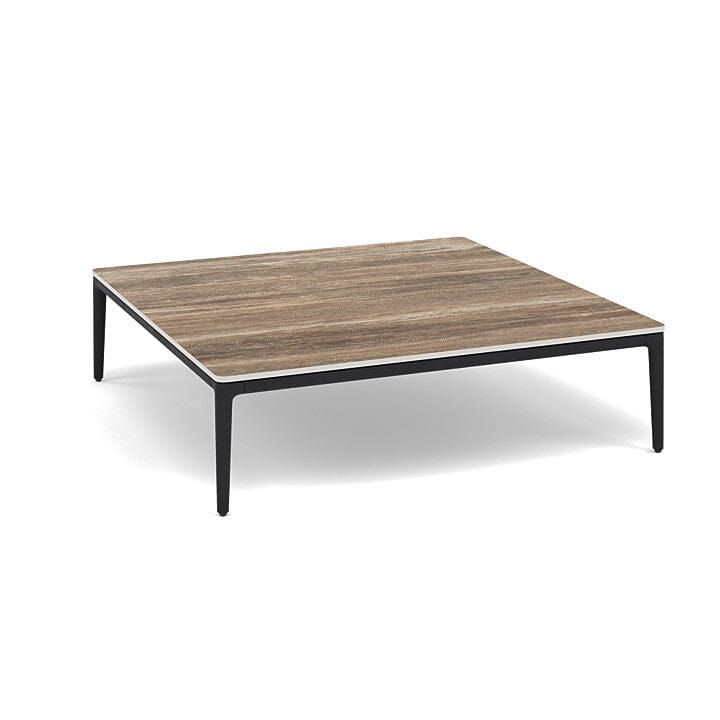 Manutti Zendo Sense Outdoor Coffee Table 96x96cm H:25cm Lava AF10 Ceramic Travertin 12mm 5K54