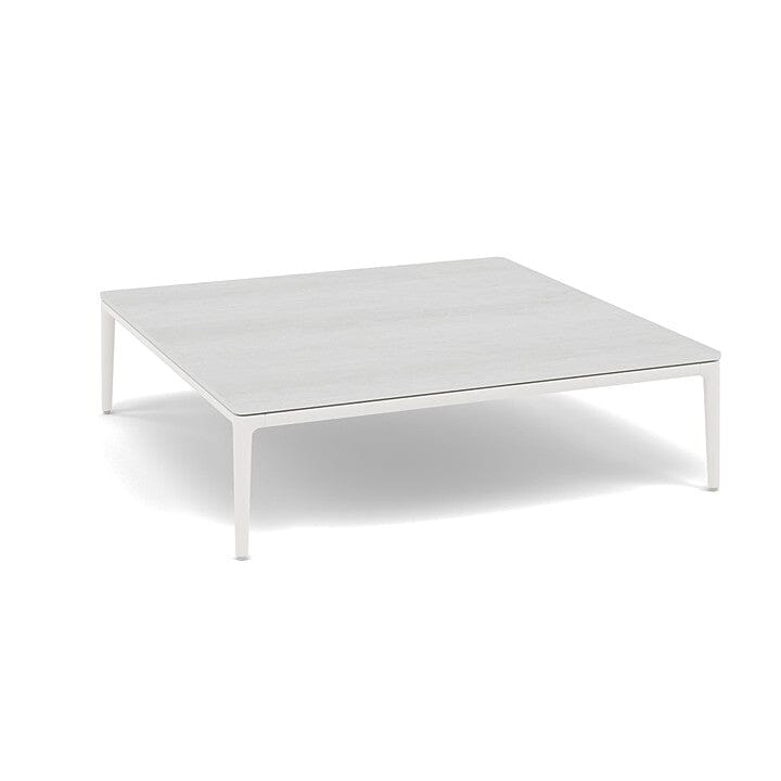 Manutti Zendo Sense Outdoor Coffee Table 96x96cm H:25cm White AF08 Ceramic Perla 12mm 5K66