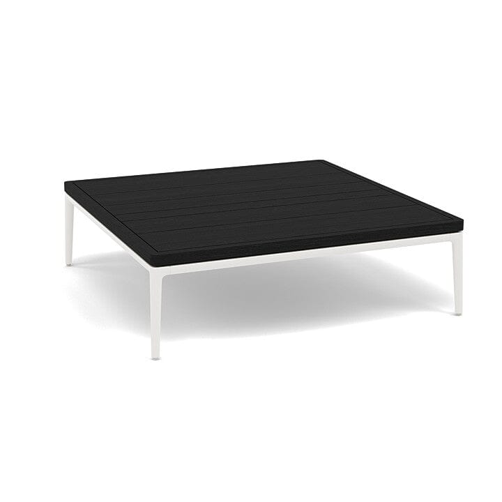 Manutti Zendo Sense Outdoor Coffee Table 96x96cm H:25cm White AF08 Teak Scuro 2H37