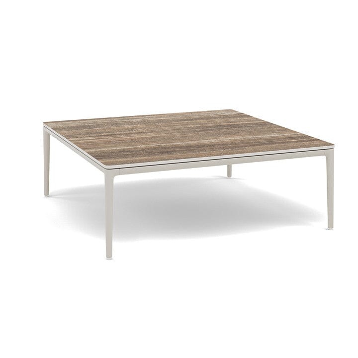 Manutti Zendo Sense Outdoor Coffee Table 96x96cm H:35cm Flint AF13 Ceramic Travertin 12mm 5K54