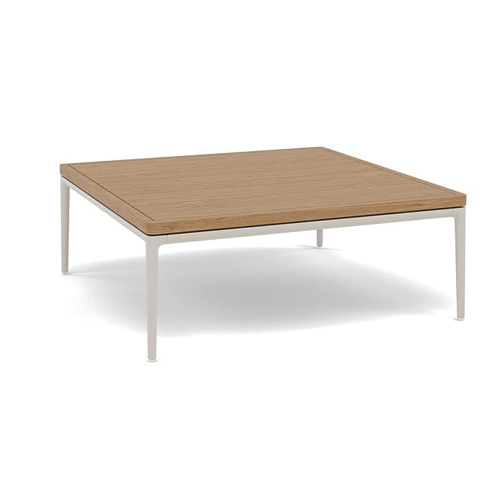 Manutti Zendo Sense Outdoor Coffee Table 96x96cm H:35cm Flint AF13 Teak Slates 2H43