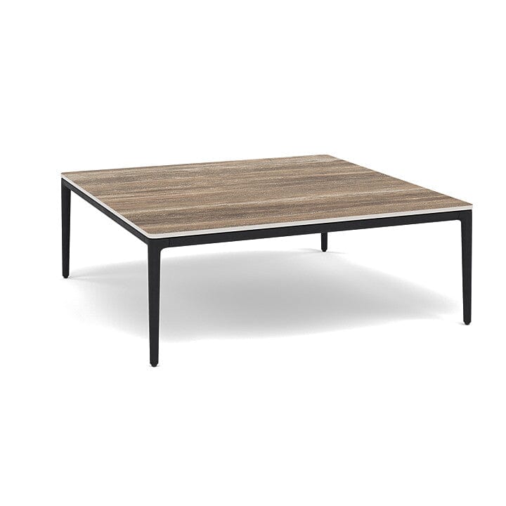 Manutti Zendo Sense Outdoor Coffee Table 96x96cm H:35cm Lava AF10 Ceramic Travertin 12mm 5K54